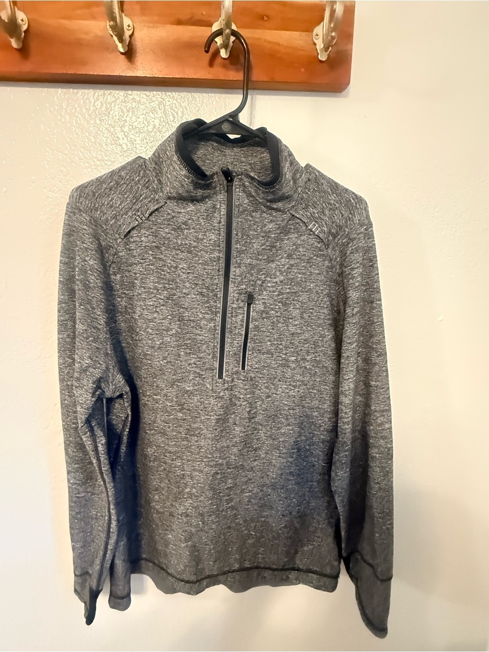 Lululemon Men's Heather Gray Quarter-Zip Pullover Sweater